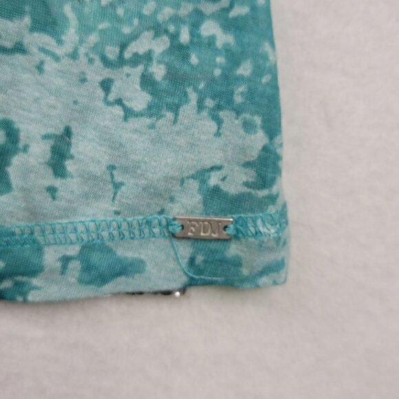 French Dressing Jeans XXL Floral Graphic Burnout Tee Art Rhinestones New - Picture 6 of 11